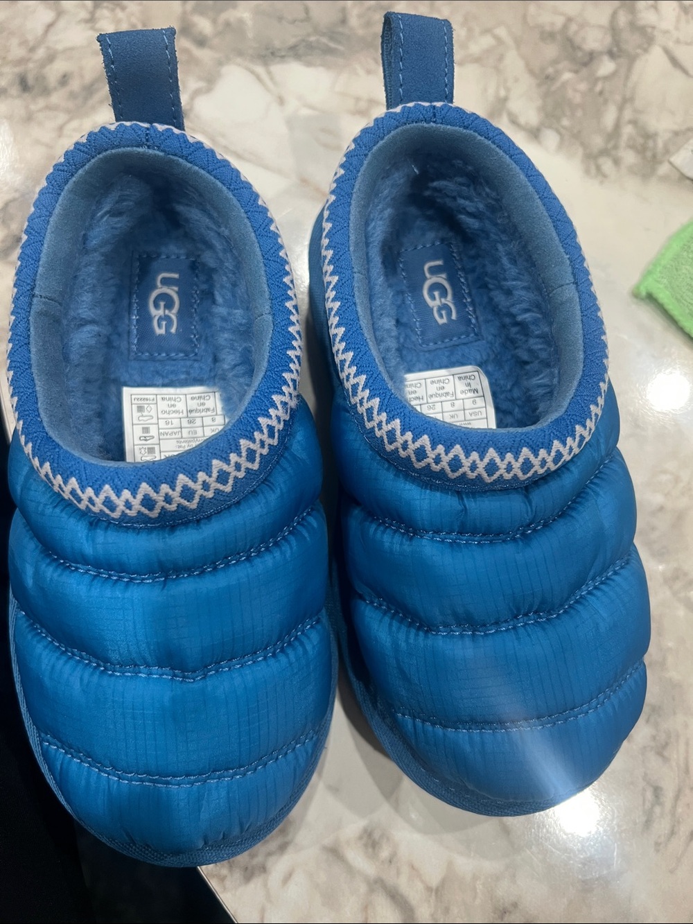 UGG Kids Bright Blue Quilted Cozy Slip-Ons